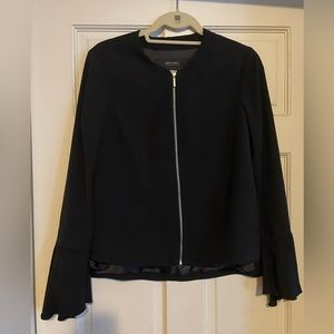 Zara Black Chiffon Zip Up